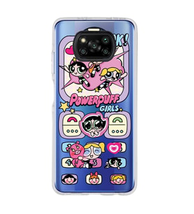 Poco X3 Pro / X3 NFC Uyumlu Powerpuff Girls Tasarımlı Şeffaf Telefon Kılıfı