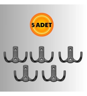 Noktalı Metal Askı Şık Portmanto Askılık Dolap Mobilya Askısı (vidalar Dahil)(5 ADET )