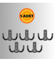 Noktalı Metal Askı Şık Portmanto Askılık Dolap Mobilya Askısı (vidalar Dahil)(5 ADET )
