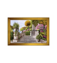 Manzara Temalı Kanvas Tablo 80 x 110 cm Gold Çerçeve