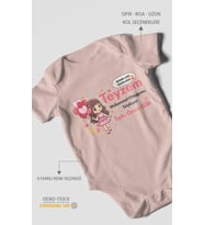 Teyzeye Özel Kısa Kollu Bebek Body %100 Pamuk