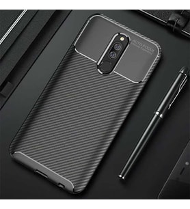 Xiaomi Redmi 8 Kılıf Karbon Silikon Case (Siyah)