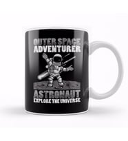 Outer Space Adventurer Astronaut Explore Universe Kupa Bardak Porselen