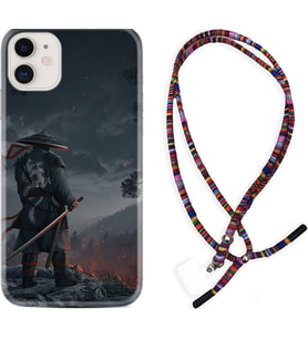Apple iPhone 11 12 13 Mini Kılıf Boyun Asklı Rasta Silikon Warrior 1653
