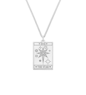 Kişiye Özel 925 Ayar Gümüş The Star Tarot Kolye