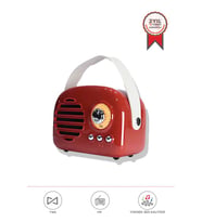 Bluetooth Hoparlör Nostaljik Radyo USB TF Destekli Speaker KTS-1682 Kırmızı