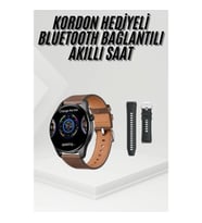 Mey İthalat® Akıllı Saat Yuvarlak Ekran Sesli Görüşme Özellikli Siyah Akıllı Unisex Kol Saati