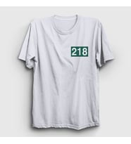 Presmono Unisex Beyaz Cho Sang Woo 218 Squid Game T-Shirt 260203tt (Beyaz)