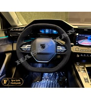 Peugeot 408 Dikme Direksiyon Kılıfı Alcantara Süet Monza Black Fastback Crossover-Allure-GT 2023-2026