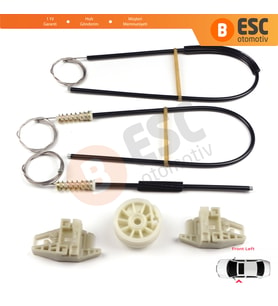 Peugeot 206 206+ 1998-2012 4/5 Kapı 9221E9 9221G0 İçin Elektrikli Ön Sol Kapı Cam Kriko Tamir Seti