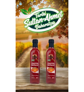 Tarihi SultanAhmet Baharatçısı Hurma Sirkesi %100 Katkısız Doğal 2x500 ml  Özel Üretim