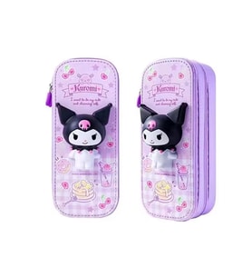 Kuromi 3ds stres oyuncaklı şirin kız çocuk kalem kutu (Mor)
