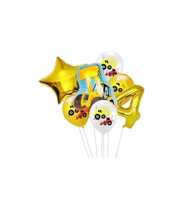Iş Makina Fiğürlü 4 Yaş Balon Seti