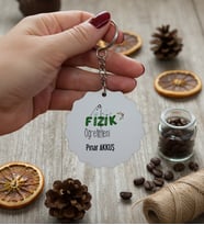Kişiye Özel Fizik Öğretmeni Anahtarlık Öğretmenler Günü Hediyesi (Bej)