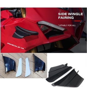 Motosiklet Universal Spolier Kanat Siyah Renk Supermoto