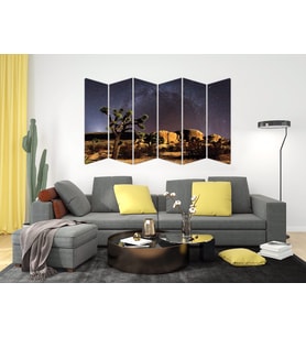 ÇÖL KAKTÜS YILDIZLAR MDF TABLO-3272 MODEL-B