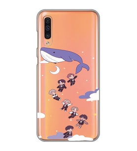 Samsung Galaxy A50 - A30S Uyumlu Sevimli BTS Karakterler Tasarımlı Şeffaf Telefon Kılıfı