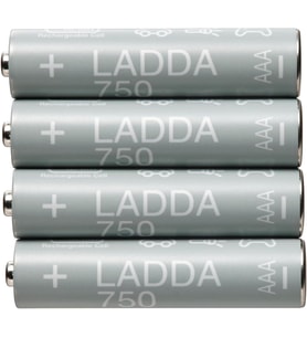 Şarj edilebilir pil, HR03 AAA 1.2V, Pil kapasitesi: 750 mAh.