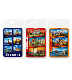 İstanbul Temalı Ahşap Buzdolapı Süsü Magnet
