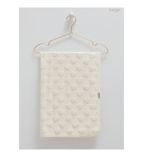 İncibaby Sweet Dreams Premium Pamuk Kalp Detaylı Kız Bebek Battaniyesi 85x9