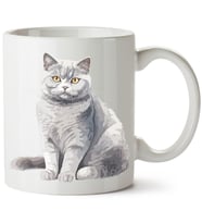 Kedi Baskılı Porselen Kupa Bardak