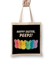Happy Easter Peeps Bez Çanta Uzun Saplı