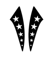 Cg Siyah Yıldızlı Çamurluk Yan Sticker