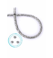 Hematit Doğal Taş Parlak Gümüş Rondela Kesim 6x1mm Dizi [AA]