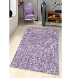 Mor Sade Desensiz Kaymaz Tabanlı Dekoratif Halı HR004 - 100 x 160 cm