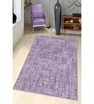 Mor Sade Desensiz Kaymaz Tabanlı Dekoratif Halı HR004 - 100 x 160 cm