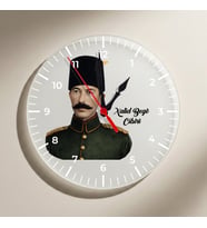 Xalid Begê Cibirî Cibranlı Halid Bey Tasarımlı Duvar Saati (Krem)