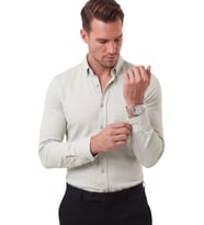 DeepSEA Erkek %97 Pamuk Slim Fit Dar Kesim Petek Dokulu Likralı Örme Mavi Gömlek 2600707
