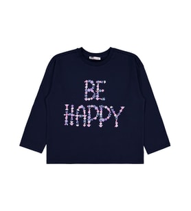 Civil Girls Be Happy Baskılı 6-9 Yaş Sweatshirt - Lacivert