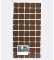 Yapışkanlı Keçe 20*20mm 50 Adet (Kahverengi Açık)
