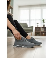 Enoch Ortopedik Bağcıksız Görünümlü Örgülü Sneaker