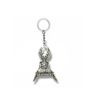 Metallica Kanatlı İskelet Gümüş Renk Unisex Metal Anahtarlık – Rock ve Metal Aksesuar
