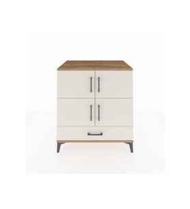 Kronos Şifonyer 4 Raflı Tek Çekmeceli 4 Kapaklı 88x59x96 Çam-Aytaşı