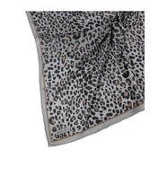 Mısırlı Eşarpları Leopar Desenli Star Krep Eşarp (Vizon - Siyah)