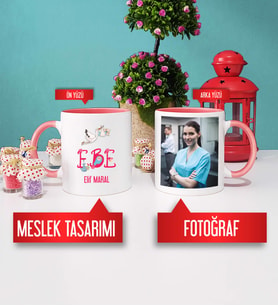 Ebeye Hediye Ebe Kupa Bardak Pembe Fotoğraflı
