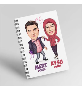 Sen Hayatımın Anlamısın Sevgilim Karikatürlü Defter