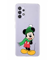 Samsung Galaxy A13  Kapak Mickey Mouse Tasarımlı Şeffaf Silikon Kılıf