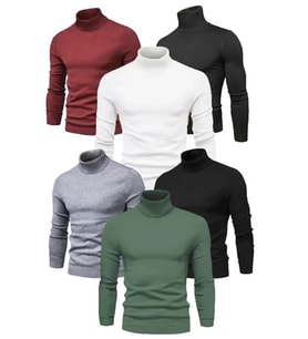 6 Adet Unisex Kaşkorse Boğazlı Full Likralı Fitilli Body Kazak