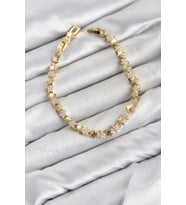 CM Yıldız Model Zirkon Taşlı VIP Seri Gold Renk Pirinç Kadın Bileklik