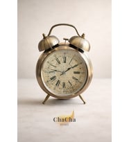 Eterna Bell Vintage Metal Çalar Saat & Premium Masaüstü Dekoratif Obje (22X16 Cm)