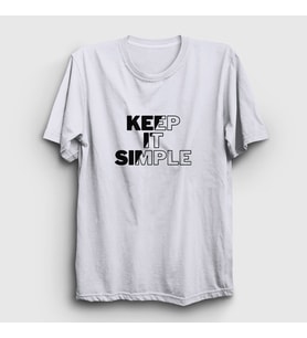 Presmono Unisex Beyaz Keep It Simple T-Shirt 509953tt (Beyaz)