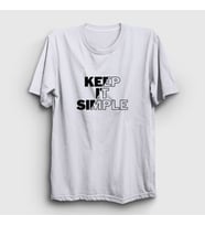 Presmono Unisex Beyaz Keep It Simple T-Shirt 509953tt (Beyaz)