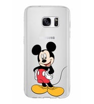 Samsung Galaxy S7 Kapak Mickey Mouse Tasarımlı Şeffaf Silikon Kılıf