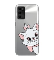 Oppo A55 Uyumlu Marie Kedicik Desenli Şeffaf Telefon Kılıfı