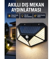 Solar Güçlü 100 LED Bahçe Lambası – Enerji Tasarruflu, Suya Dayanıklı ve Geniş Açılı Işık