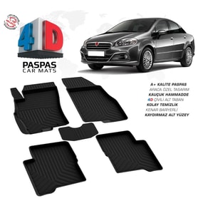 Fiat Linea 4D Araca Özel Havuzlu Kauçuk Paspas 2007-2018